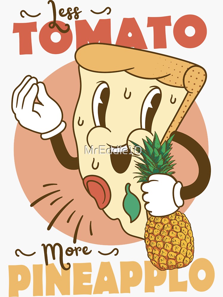 Premium Vector  Funny cartoon character, pizza and pineapple