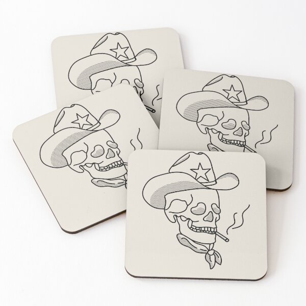 Item preview, Western Cowboy Hat Skull Smoking designed and sold by The-Goods.