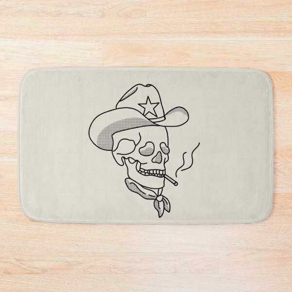 Item preview, Western Cowboy Hat Skull Smoking designed and sold by The-Goods.