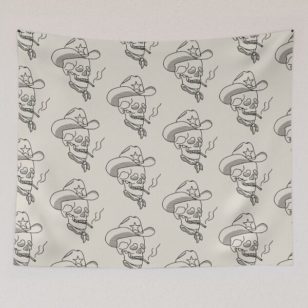 Item preview, Western Cowboy Hat Skull Smoking designed and sold by The-Goods.