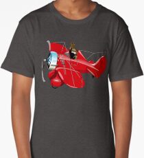 Cartoon retro airplane Long T-Shirt