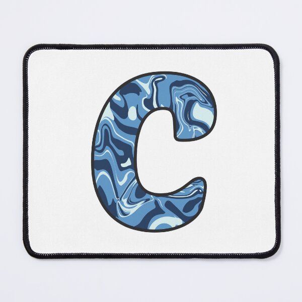Item preview, C - Blue Marble Alphabet Letter designed and sold by Emmyteddy.