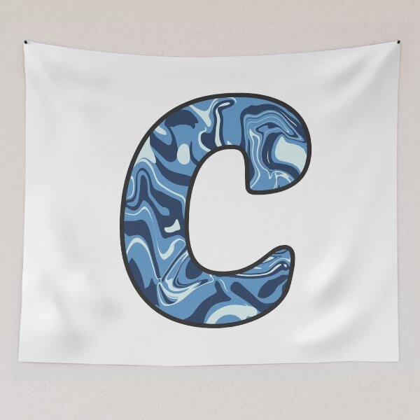Item preview, C - Blue Marble Alphabet Letter designed and sold by Emmyteddy.