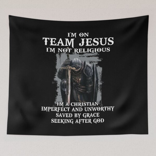 Item preview, I'm On Team Jesus I'm Not Religious christian warrior vintage designed and sold by elizabethdawnn.