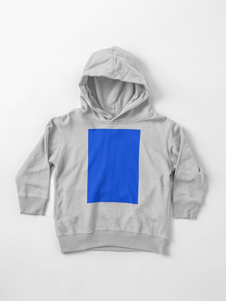 preppy Minimalist solid color neon bright fluorescent blue Toddler Pullover  Hoodie