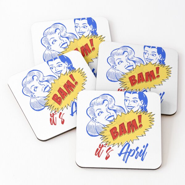 Item preview, BAM! It's April - Cool Retro Design for T-shirts,  Iphone Cases,  Stickers and Other Accessories	 designed and sold by Ridiculam Toga.