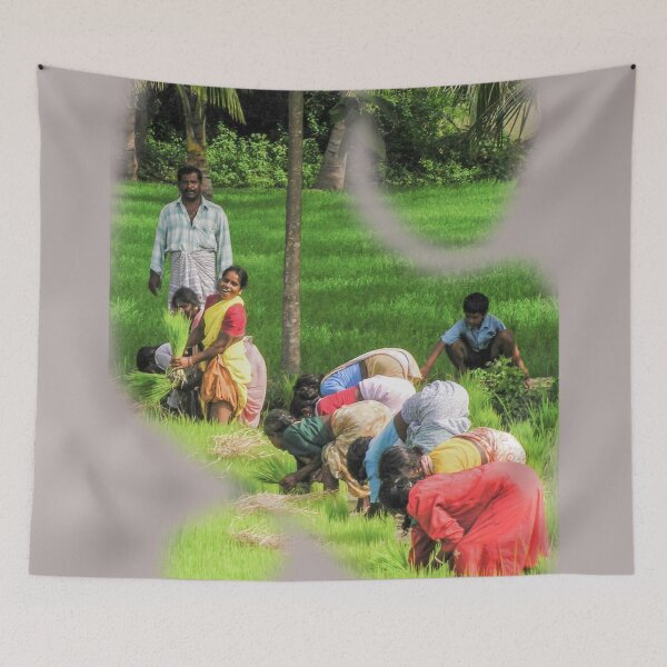Item preview, Women planting rice designed and sold by indiafrankk.