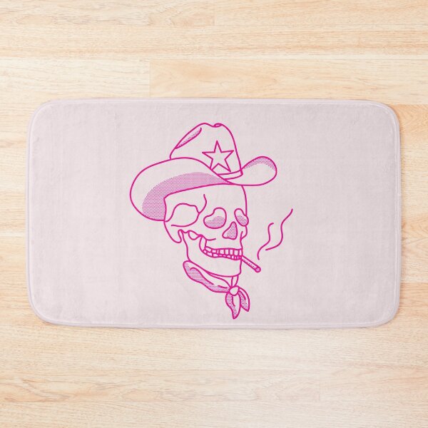 Item preview, Hot Pink Western Cowboy Hat Skull Smoking designed and sold by The-Goods.