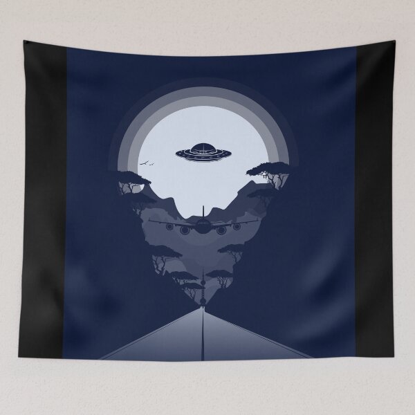 Item preview,  UFO WHITE SUN - Sunset  silhouette art designed and sold by dennaibz.