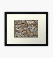 Cobblestone construction Framed Print