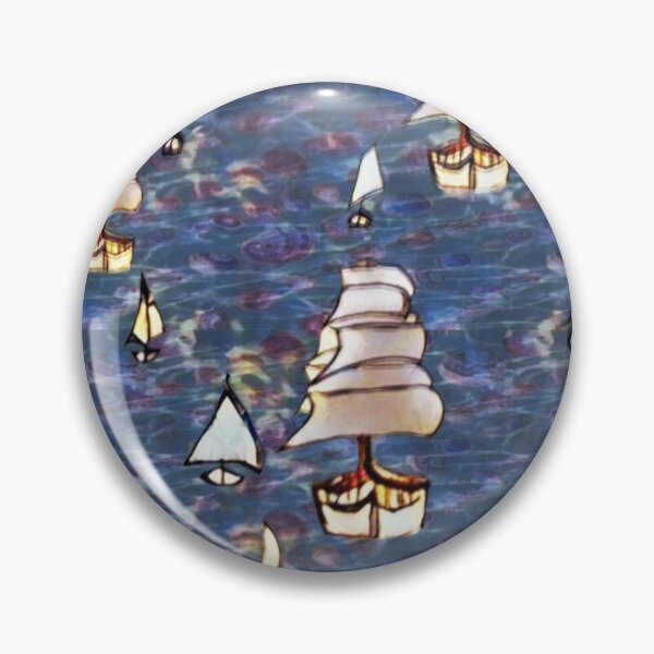 Item preview, parade of ships, sailboats at night, night lights, sea night, very peri , naively designed and sold by Maria Mihailova.