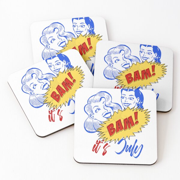 Item preview, BAM! It's July - Cool Retro Design for T-shirts,  Iphone Cases,  Stickers and Other Accessories	 designed and sold by Ridiculam Toga.