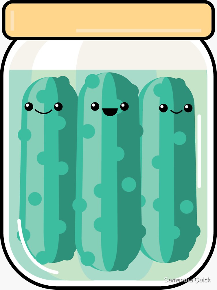 "Pickle Jar Stickers" Sticker for Sale by loiaconos Redbubble