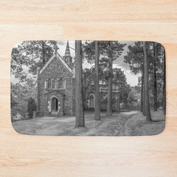Item preview, Tiny Brick Chapel amongst the Pines - Black and White designed and sold by Steven Jodoin.