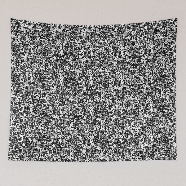 Item preview, Abstract Swirls 1.0 - Black and White designed and sold by megalunalexi.