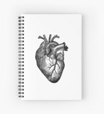 Vintage Heart Anatomy Spiral Notebook