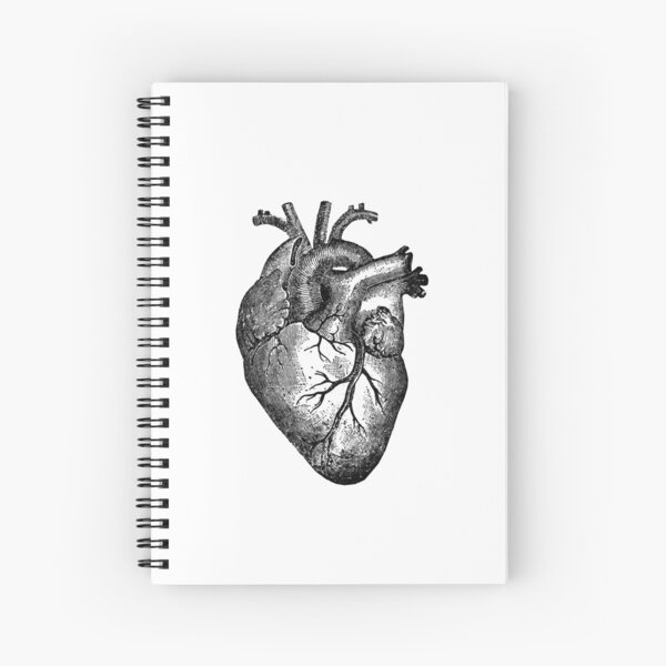 Vintage Heart Anatomy Spiral Notebook
