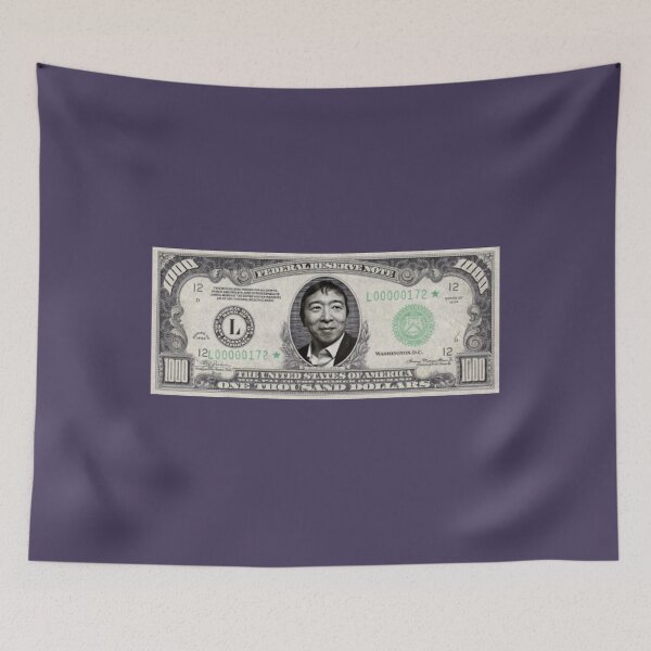 Item preview, Andrew Yang 2020 thousand dollar bill designed and sold by PaceHuien.