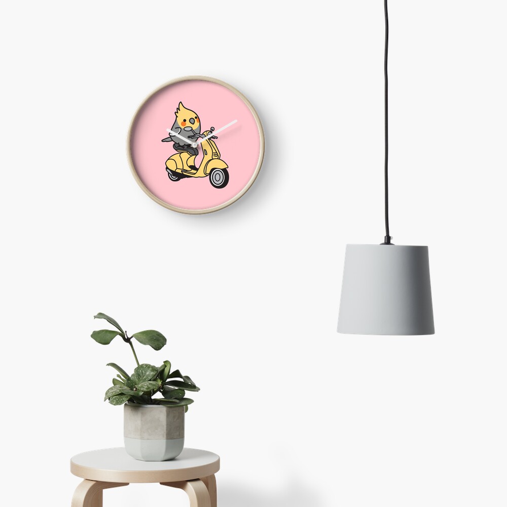 Scooter Chubby Cockatiel Clock
