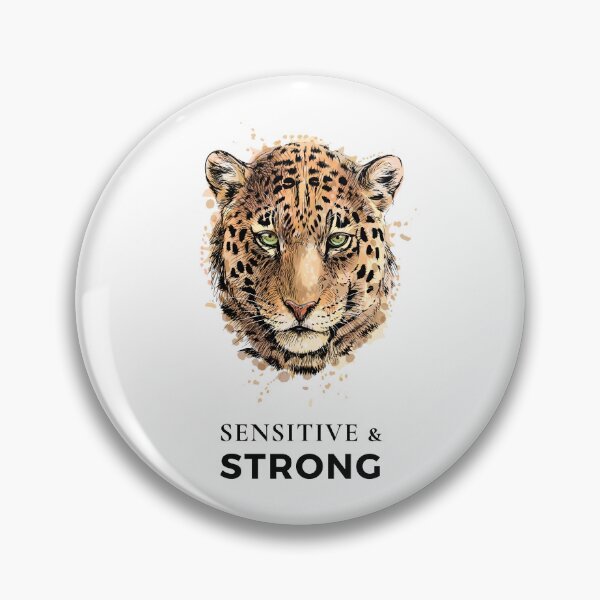 Item preview, Sensitive and Strong (Leopard) designed and sold by HSPgiftshop.