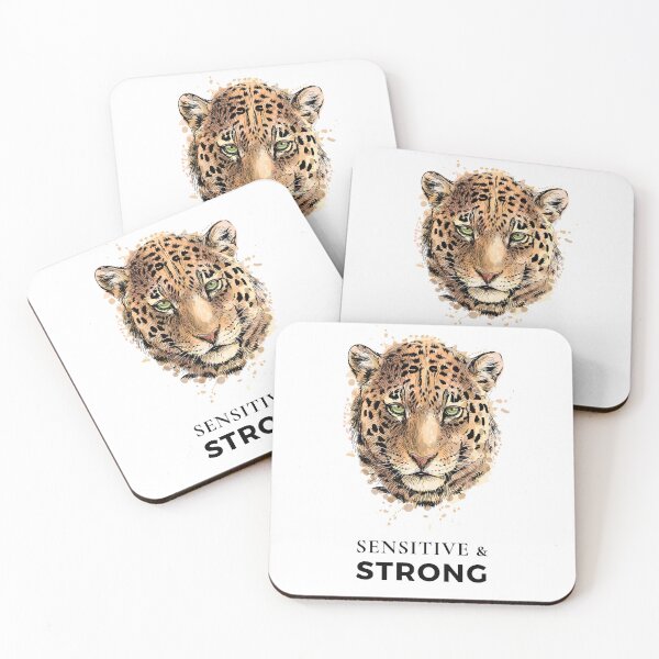 Item preview, Sensitive and Strong (Leopard) designed and sold by HSPgiftshop.