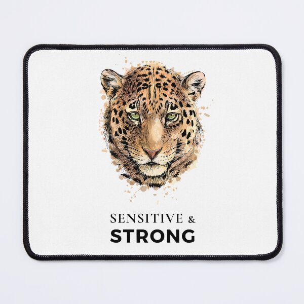Item preview, Sensitive and Strong (Leopard) designed and sold by HSPgiftshop.