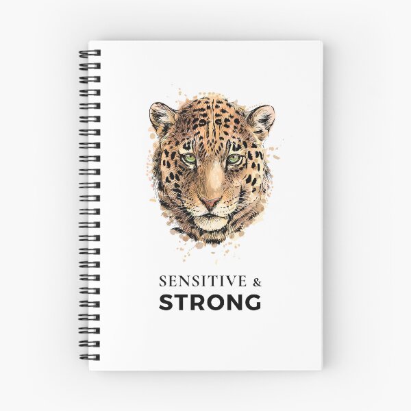 Item preview, Sensitive and Strong (Leopard) designed and sold by HSPgiftshop.
