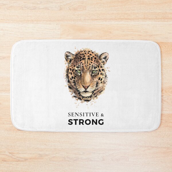 Item preview, Sensitive and Strong (Leopard) designed and sold by HSPgiftshop.