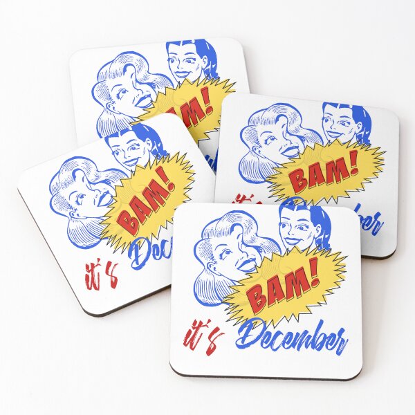 Item preview, BAM! It's December - Cool Retro Design for T-shirts, iPhone Cases, Stickers and Other Accessories	 designed and sold by Ridiculam Toga.