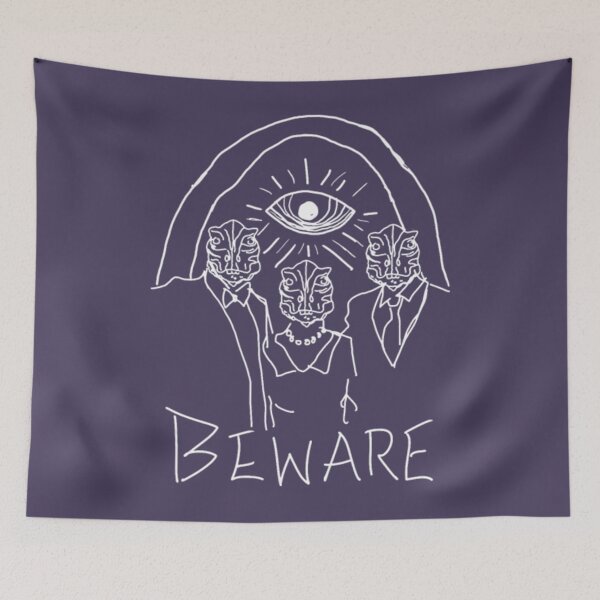 Item preview, BEWARE Lizard People Tee Donald Trump Hillary Clin designed and sold by PaceHuien.