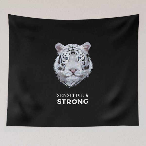 Item preview, Sensitive and Strong (Tiger) designed and sold by HSPgiftshop.