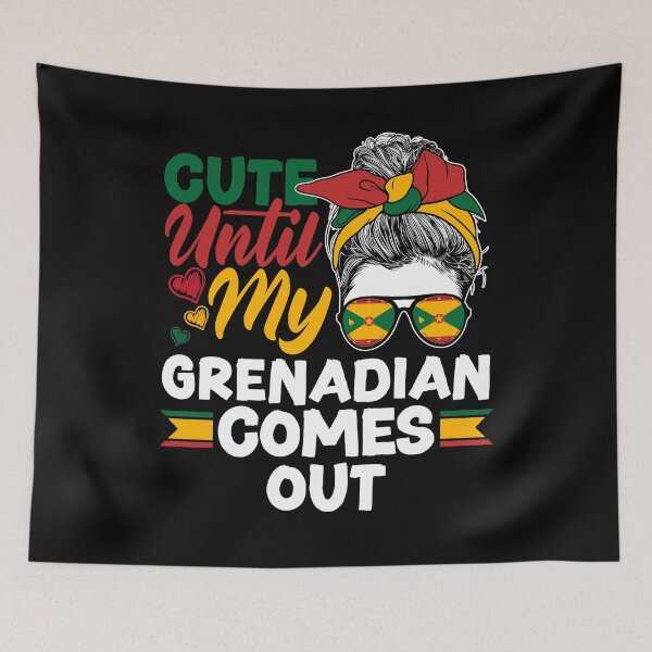 Item preview, Grenada Grenadian Flag Cute Until My Grenadian Comes Out Pun designed and sold by ShopTheStyle.