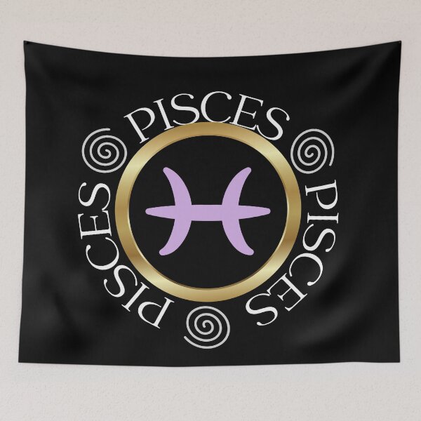 Item preview, Pisces ZodiacSymbol Text Circle designed and sold by Hellofriendco.