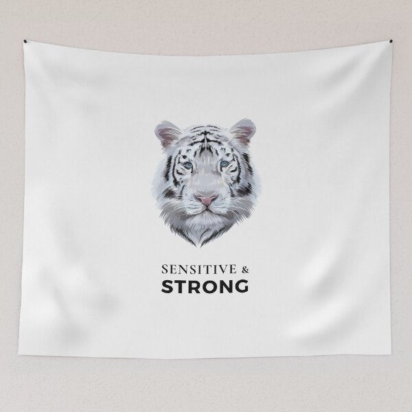 Item preview, Sensitive and Strong (Tiger) designed and sold by HSPgiftshop.