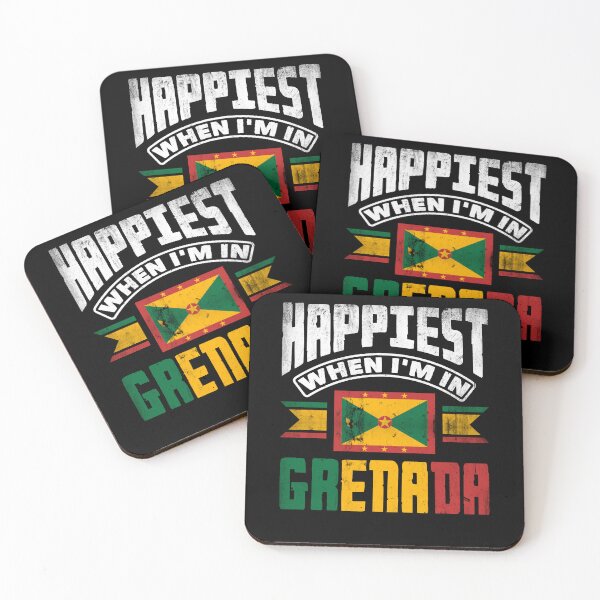 Item preview, Grenada Grenadian Grenadian Flag Happiest When Im In Grenada designed and sold by ShopTheStyle.