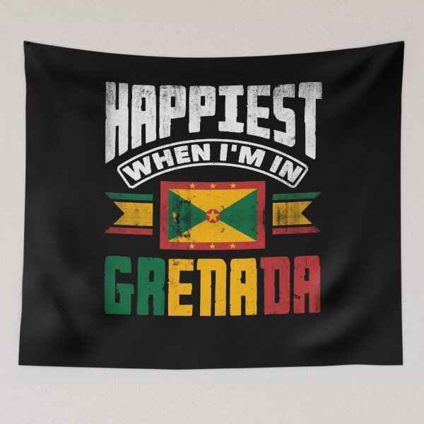 Item preview, Grenada Grenadian Grenadian Flag Happiest When Im In Grenada designed and sold by ShopTheStyle.