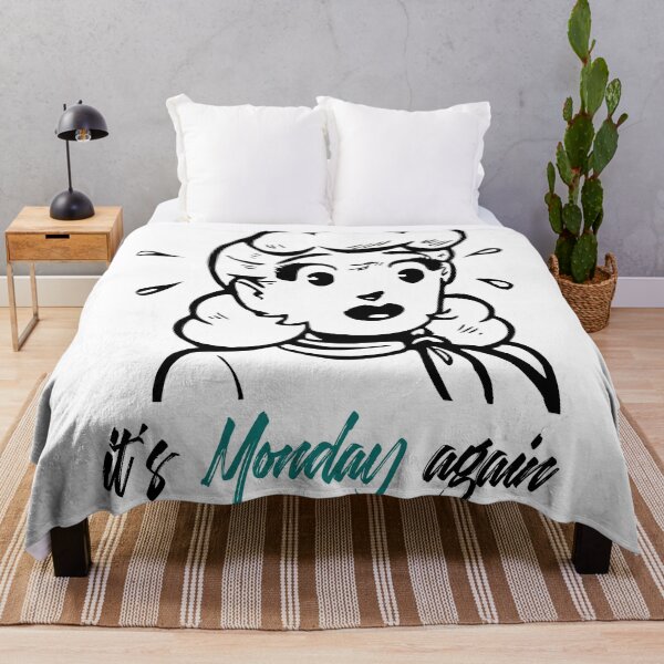Item preview, It's Monday again - Cool Retro Design for T-shirts, iPhone Cases, Stickers and Other Accessories designed and sold by Ridiculam Toga.