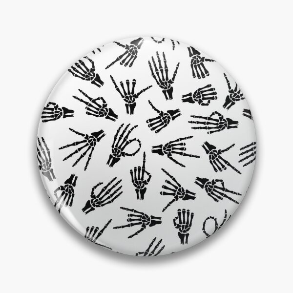 Item preview, Skeleton Hands Halloween Spooky Gothic Hand Signs Pattern designed and sold by GrandeDuc.