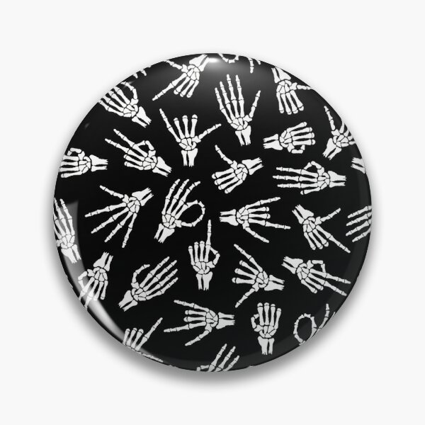 Item preview, Skeleton Hands Halloween Spooky Gothic Hand Signs Pattern designed and sold by GrandeDuc.