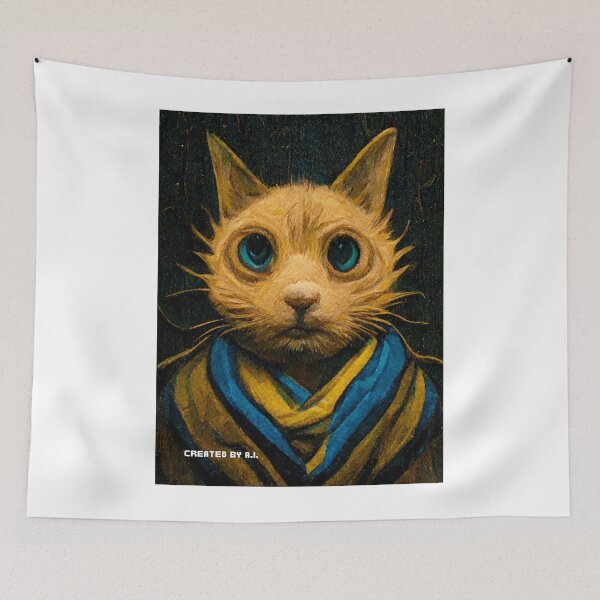 Item preview, Arte de gato despertado creado por A.I. designed and sold by Created-by-AI.