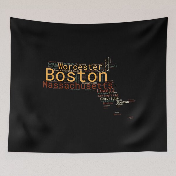 Item preview, Massachusetts Map and Cities  designed and sold by labatchino10.