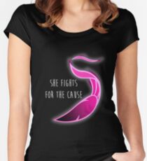 She fights for the cause Women's Fitted Scoop T-Shirt