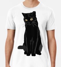 Schwarze Katze Premium T-Shirt