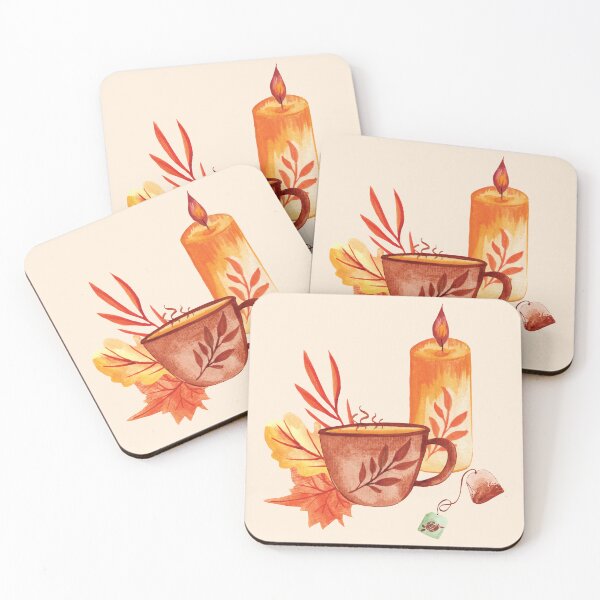 Item preview, "By the candlelight " fall hygge illustration designed and sold by pinkyfish1010.