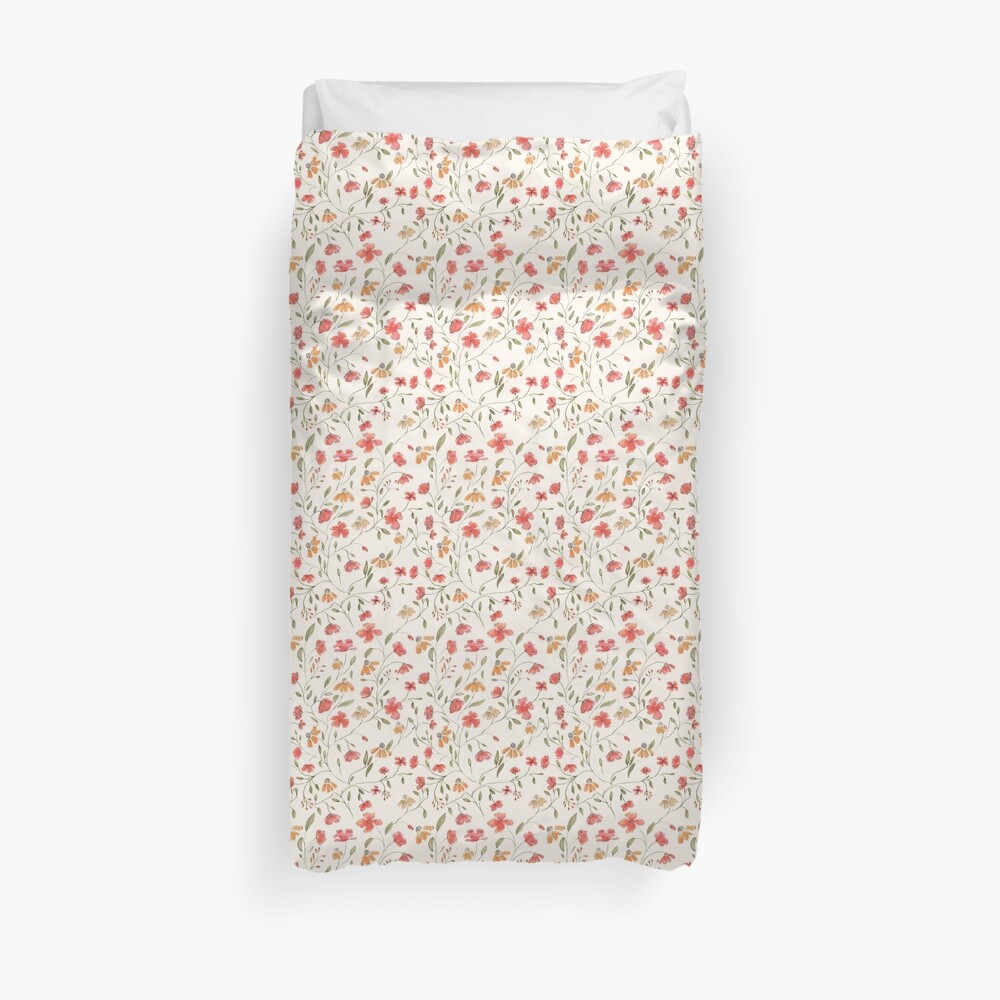 Vintage floral print Duvet Cover