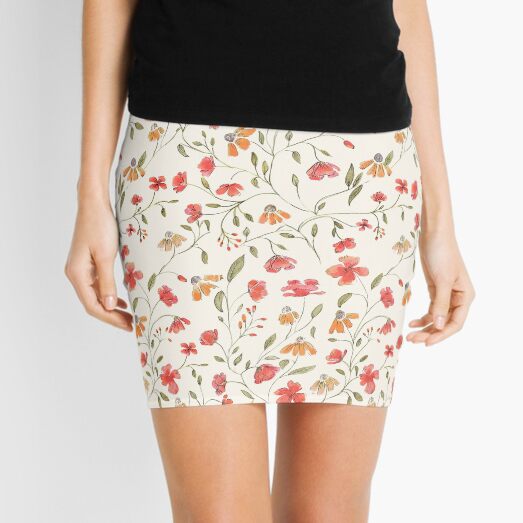 Vintage floral print Mini Skirt