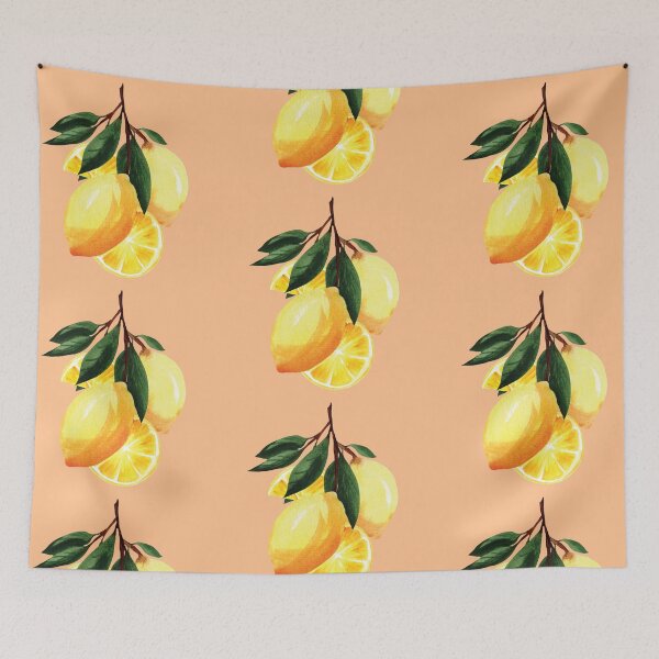 Item preview, Sweet and sour lemon branch watercolor botanical drawing designed and sold by pinkyfish1010.