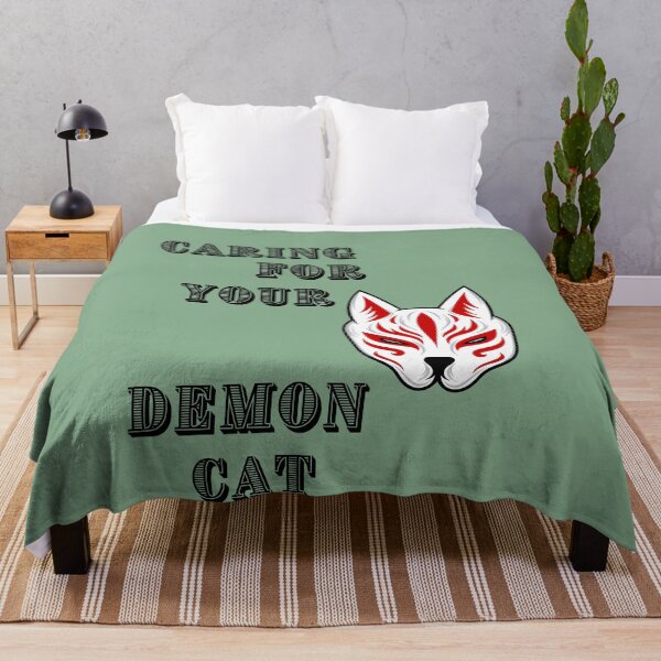 Item preview, caring for your demon cat essential t-shirt, t-shirts, evil cat essential t-shirts designed and sold by BLUE bubble.