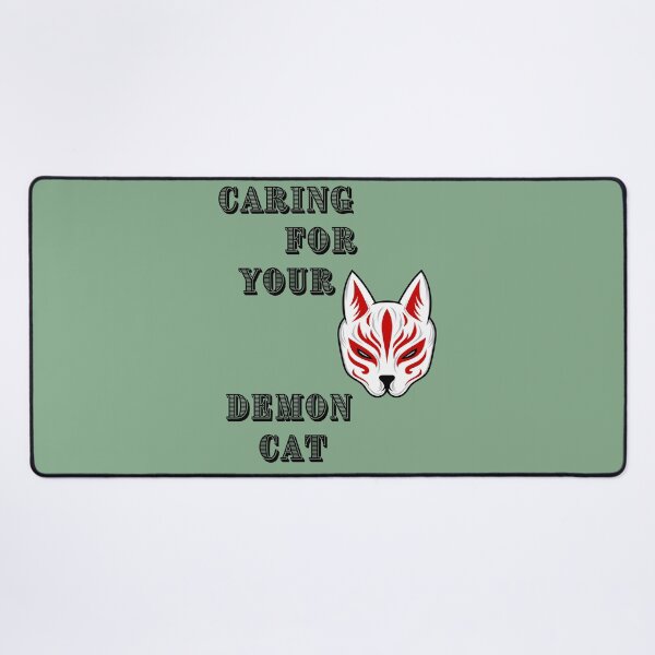 Item preview, caring for your demon cat essential t-shirt, t-shirts, evil cat essential t-shirts designed and sold by BLUE bubble.