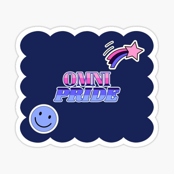 Omni Pride Shooting Star Smiley Face Omni Pride Flag Cute Omni Pride